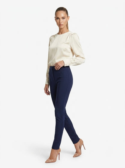 H&M tamnoplave hlače na crtu | M