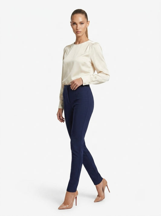 H&M tamnoplave hlače na crtu | M