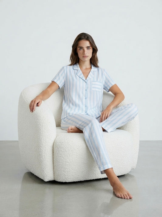Benetton pidžama na pruge (set) | M