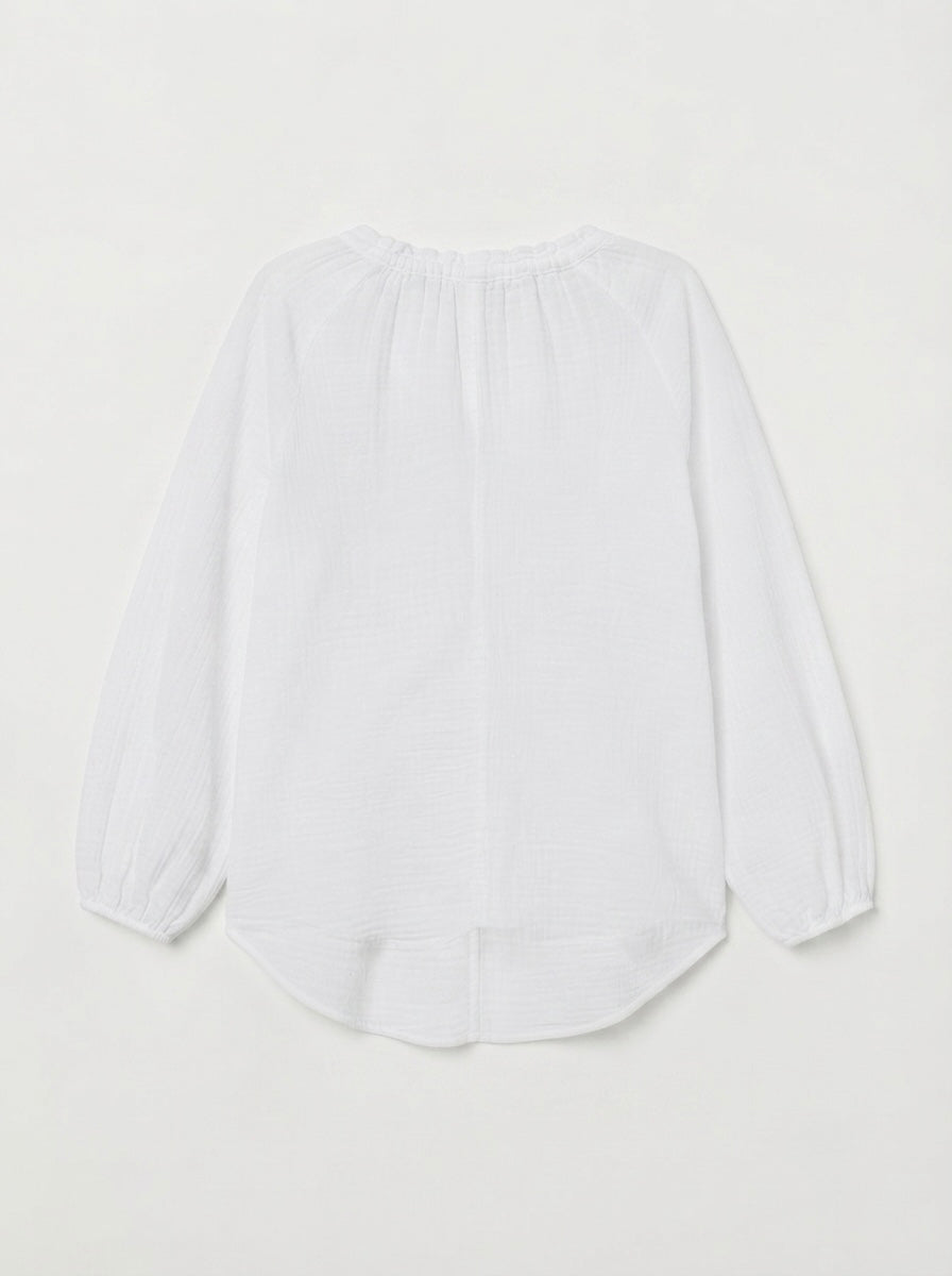 H&M muslin bluza s V izrezom | S