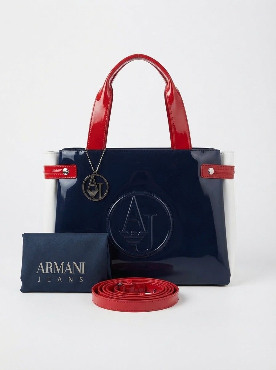 Armani Jeans lakirana ručna torba
