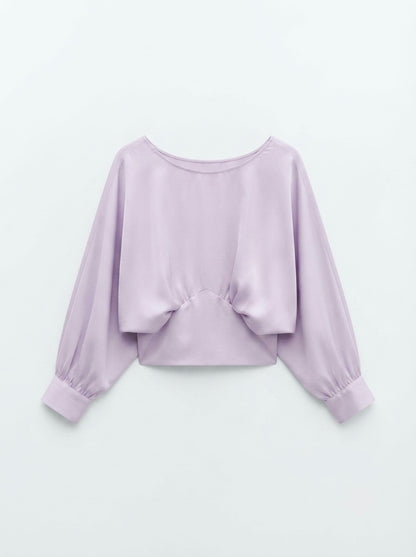 Zara bluza u boji lavande | L