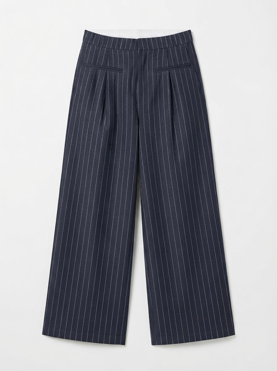 Bershka hlače pinstripe uzorak | M