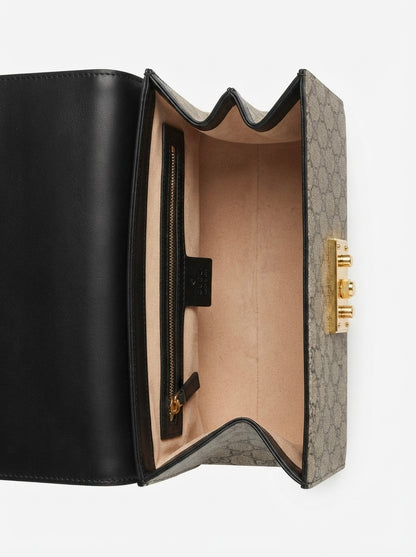 Gucci Signature Padlock GG Supreme Monogram Top Handle