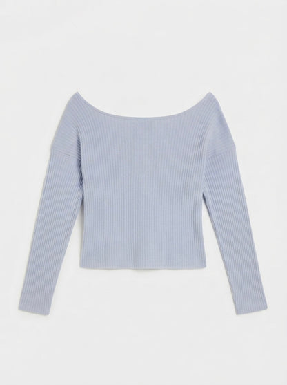 Bershka majica s preklopnim izrezom | M