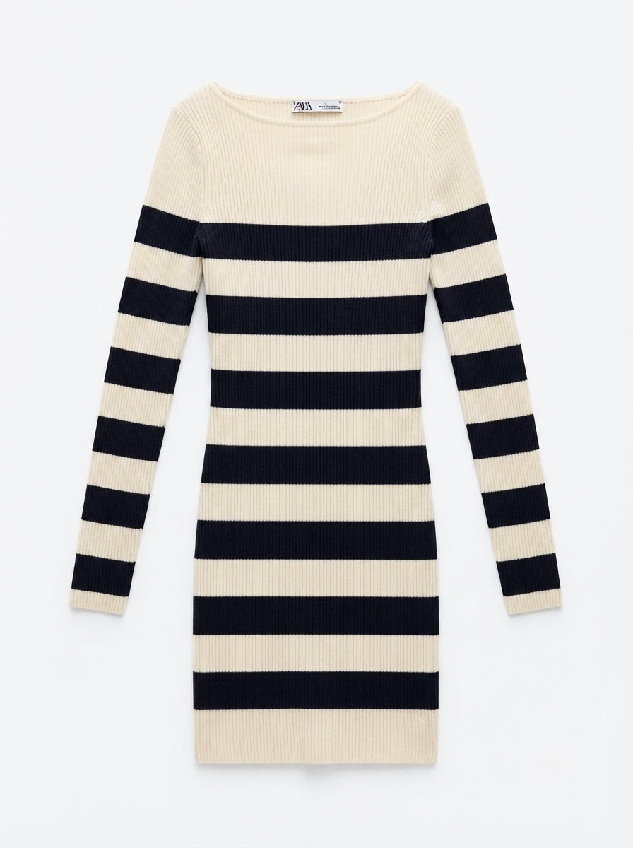 Zara knit haljina na pruge | S
