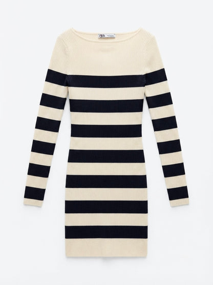 Zara knit haljina na pruge | S