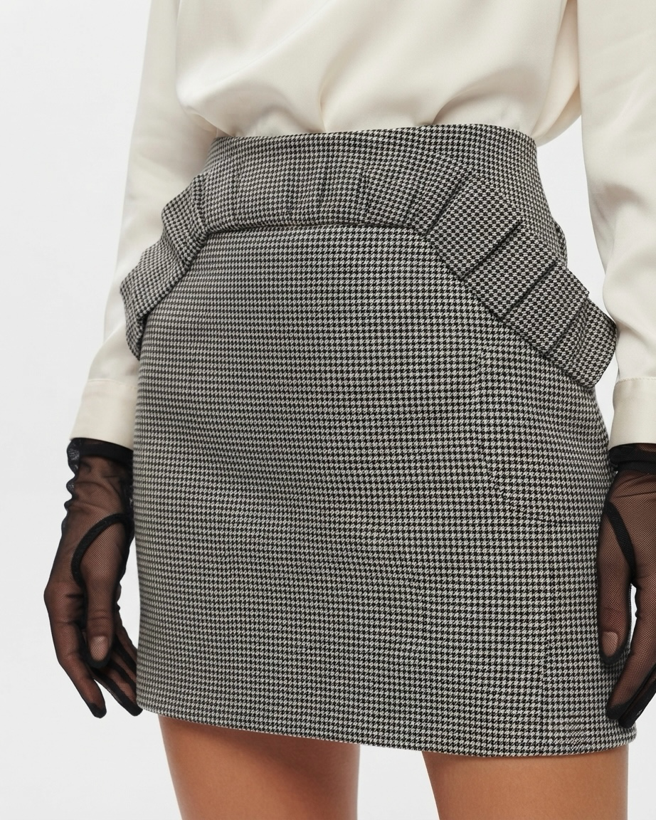 H&M karirana mini suknja | L