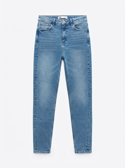 Zara plave traperice visokog struka | M