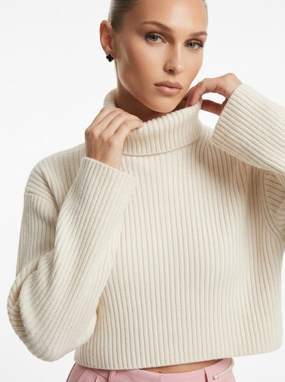 H&M pleteni pulover s rolkom | M