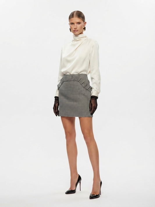 H&M karirana mini suknja | L