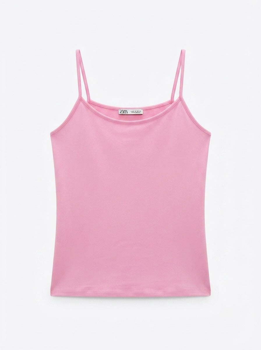 Zara ružičasti basic top | M