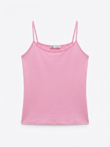 Zara ružičasti basic top | M