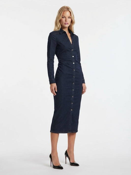 Zara haljina od trapera s gumbima | L