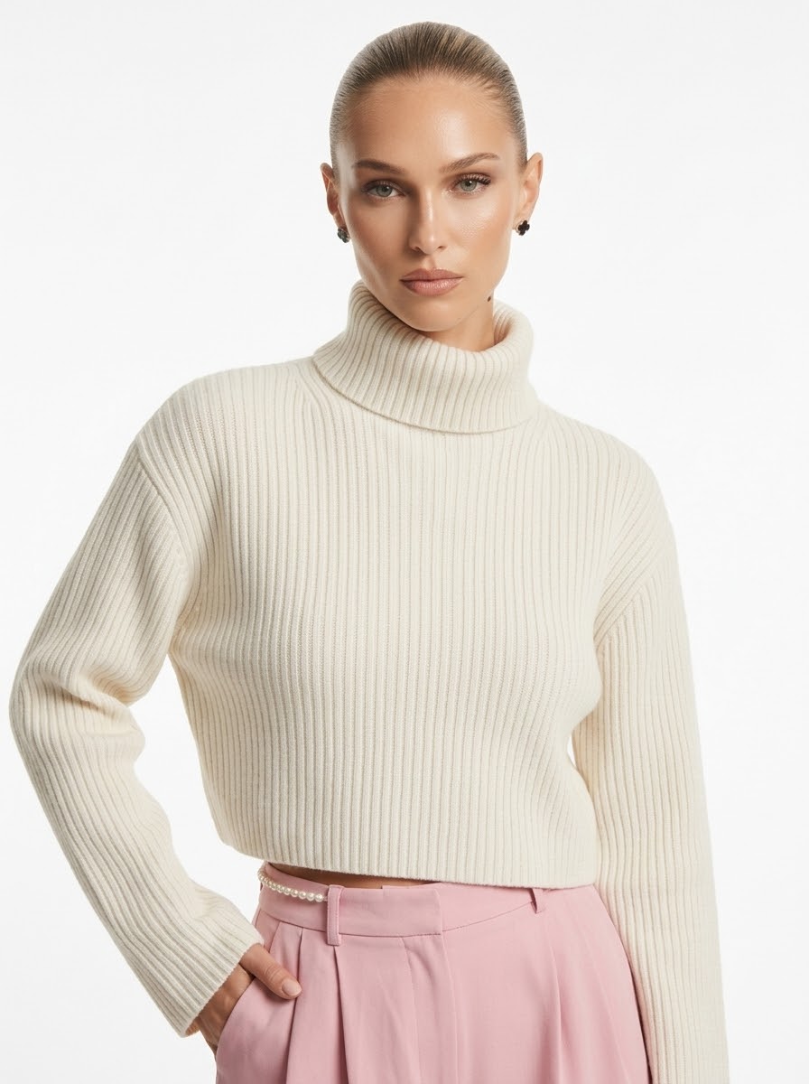 H&M pleteni pulover s rolkom | M