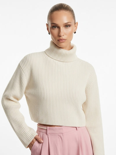 H&M pleteni pulover s rolkom | M