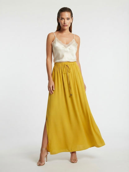 Zara maxi suknja u boji senfa | S