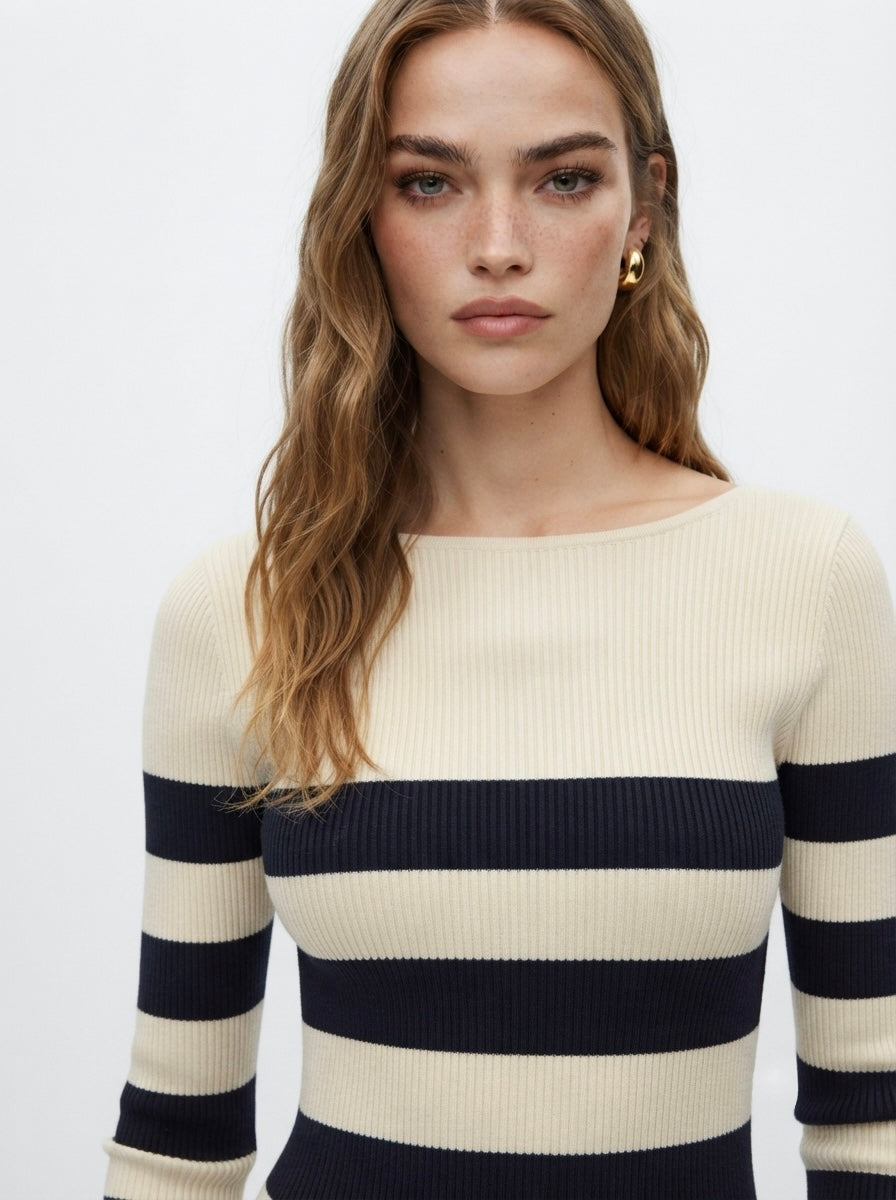 Zara knit haljina na pruge | S