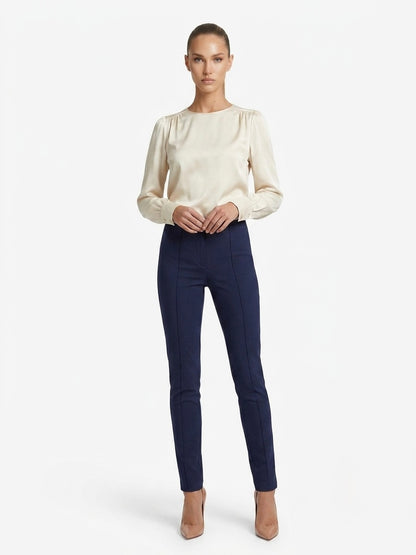 H&M tamnoplave hlače na crtu | M
