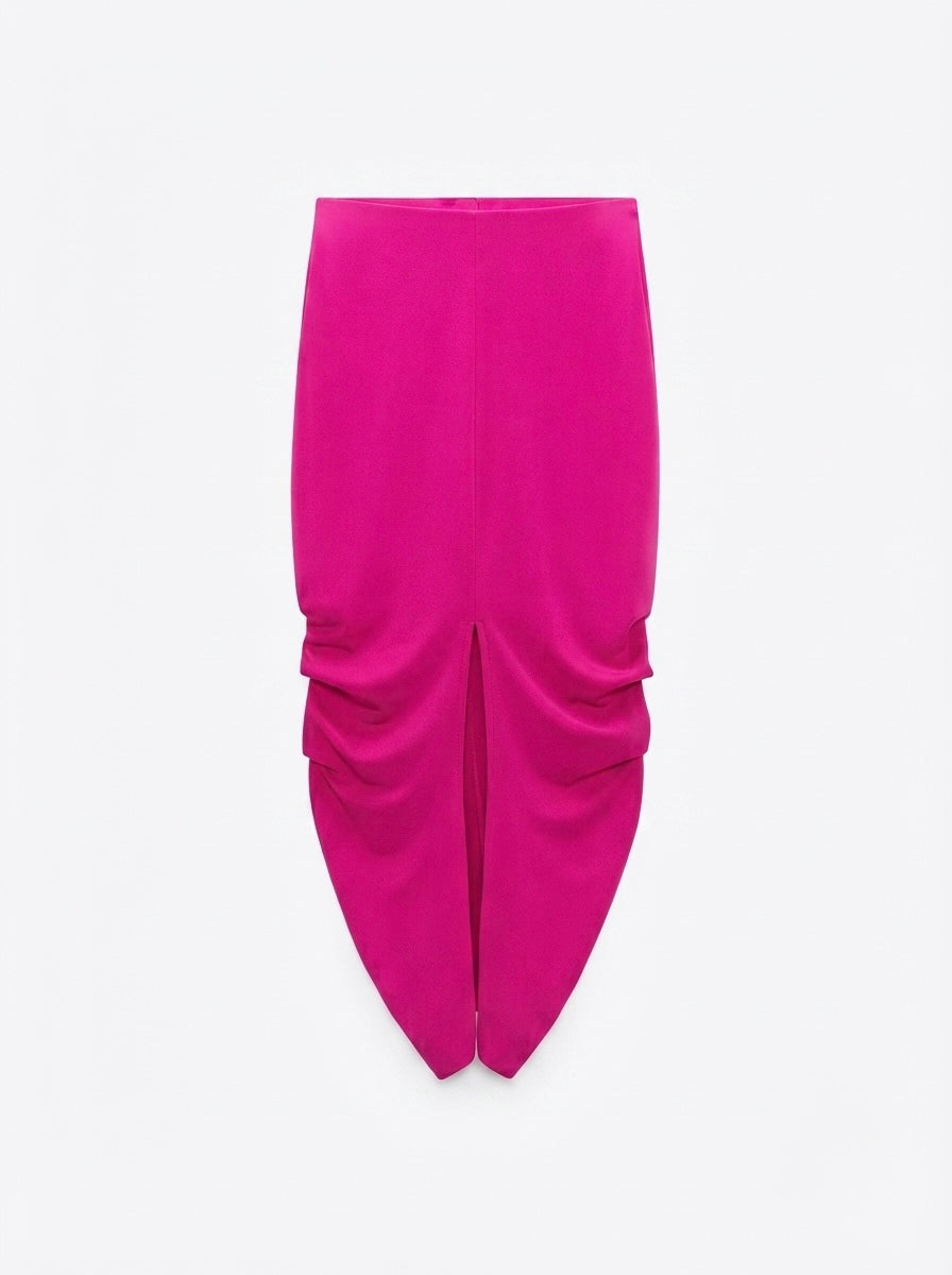 Zara midi suknja boja fuksije | M