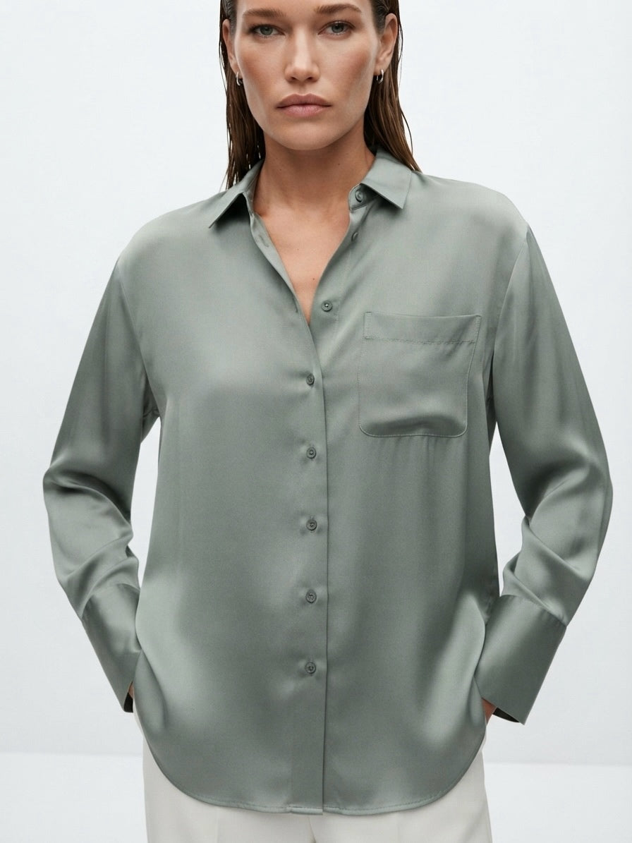 H&M satenska košulja | M