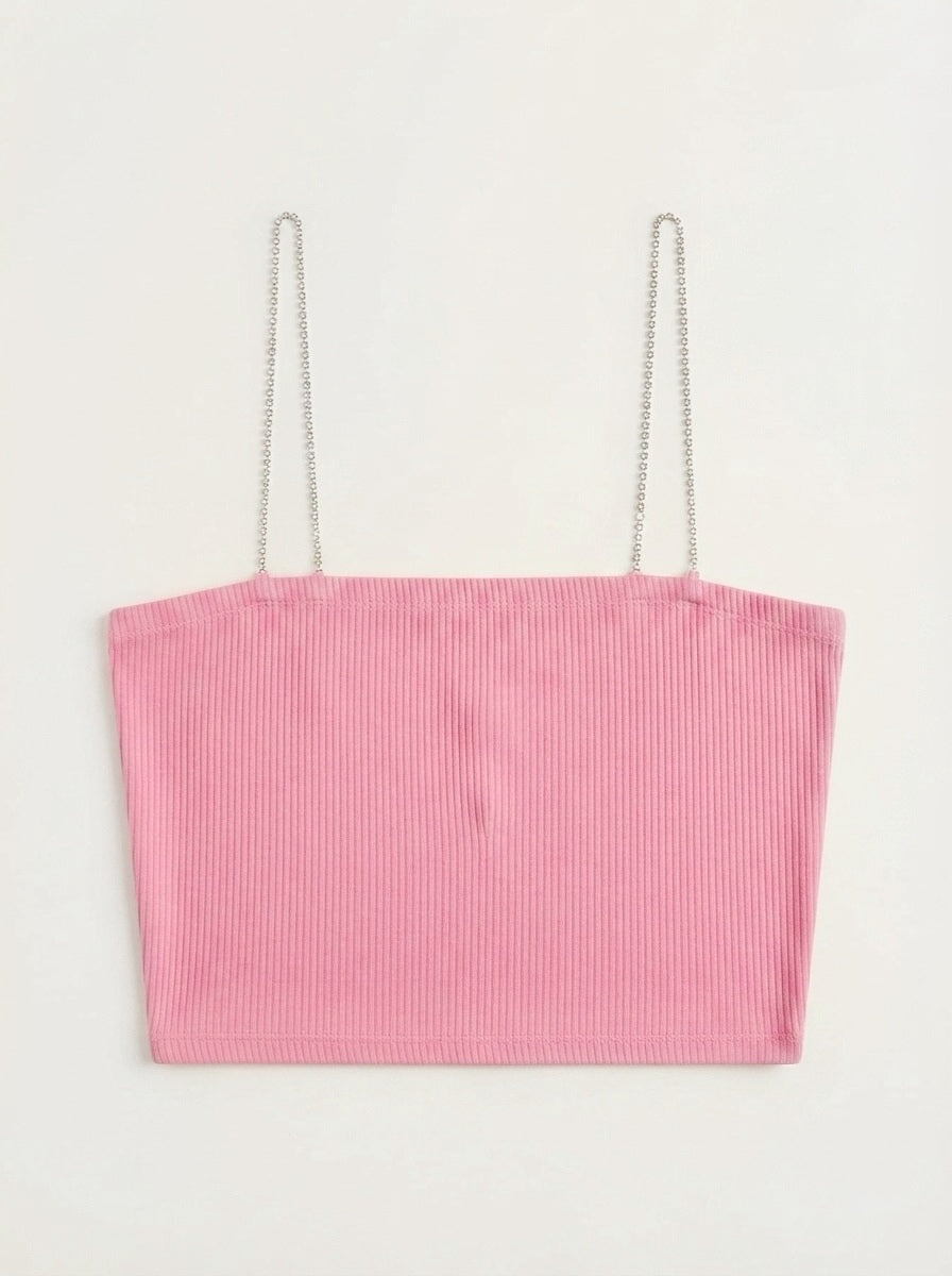Bershka top s naramenicama od cirkona | L