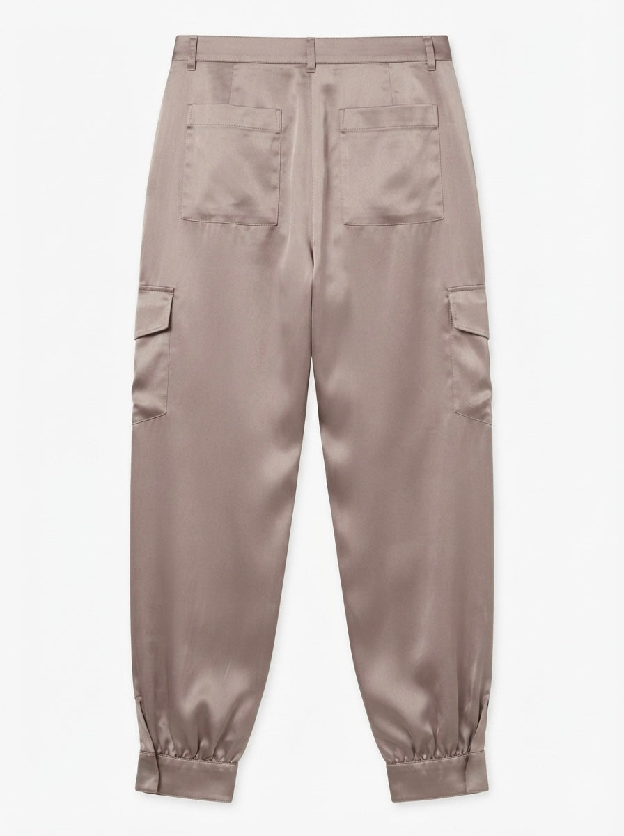 Zara satenske cargo hlače | S