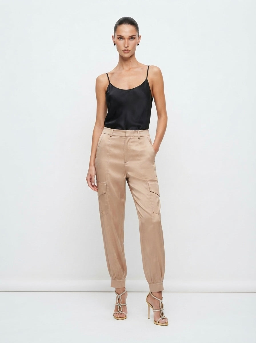 Zara satenske cargo hlače | S