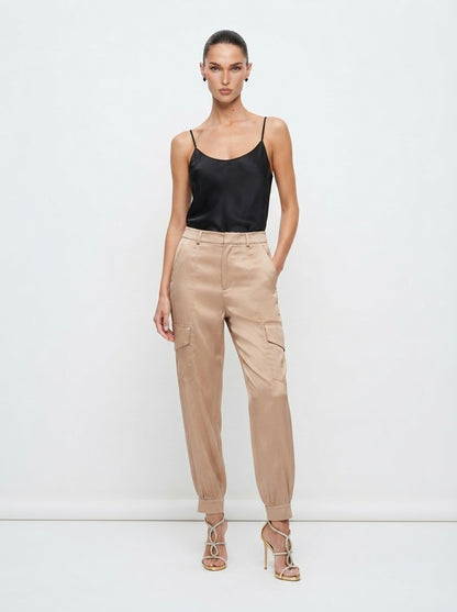 Zara satenske cargo hlače | S