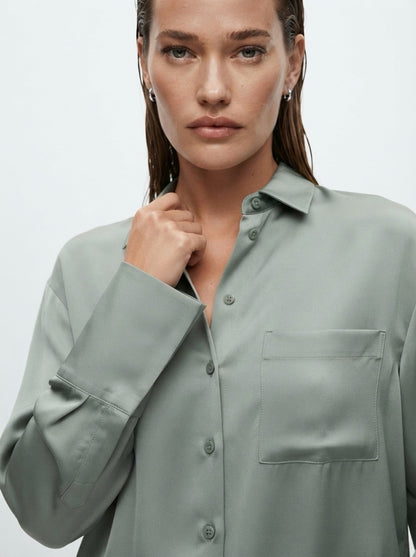 H&M satenska košulja | M