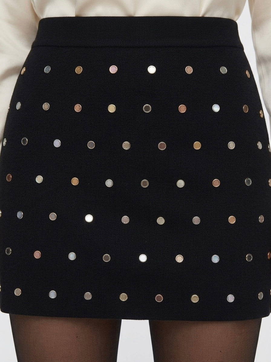 Sisley mini suknja s metalnim zakovicama | M