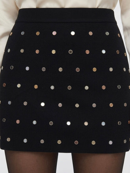 Sisley mini suknja s metalnim zakovicama | M