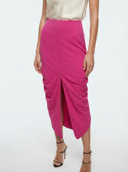 Zara midi suknja boja fuksije | M
