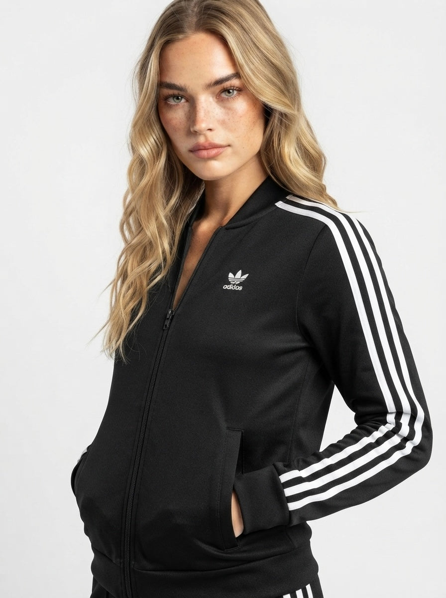 Adidas crna trenirka gornji dio | XS