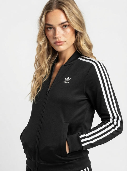 Adidas crna trenirka gornji dio | XS
