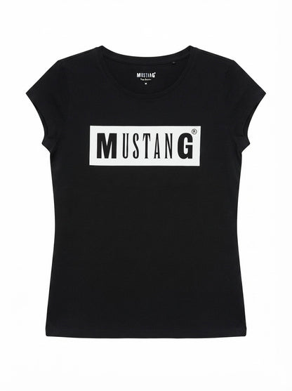 Mustang crna majica s logotipom | M