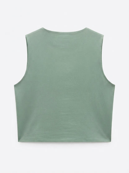 Zara crop top bez rukava | L