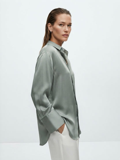 H&M satenska košulja | M