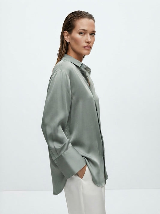 H&M satenska košulja | M
