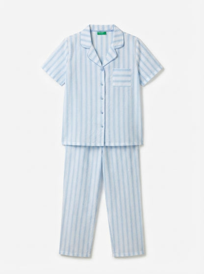 Benetton pidžama na pruge (set) | M