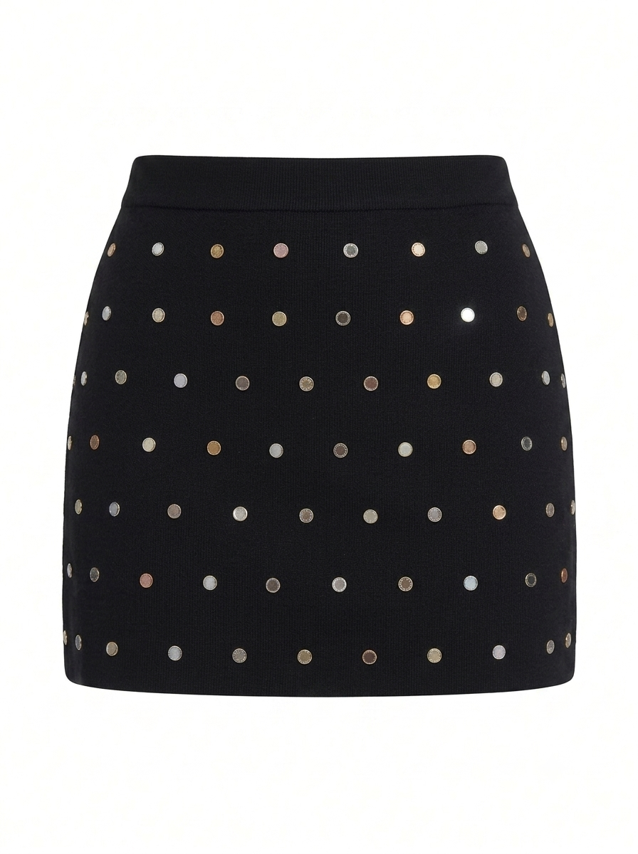 Sisley mini suknja s metalnim zakovicama | M