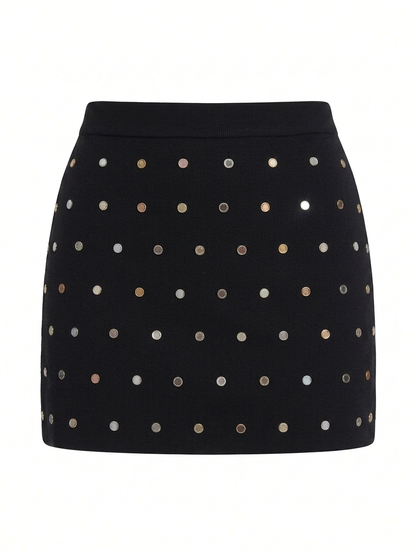 Sisley mini suknja s metalnim zakovicama | M