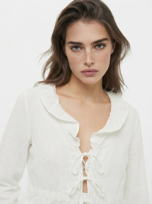 Bershka pamučna bluza | L