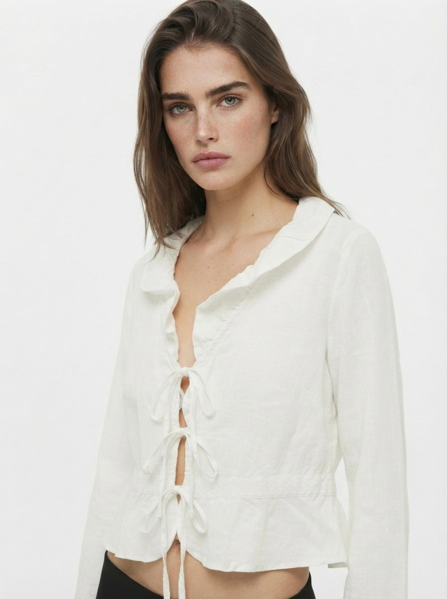 Bershka pamučna bluza | L