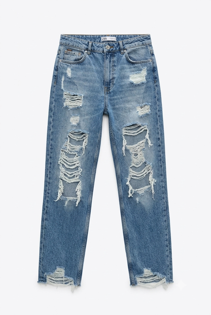 Zara Distressed široke traperice | M
