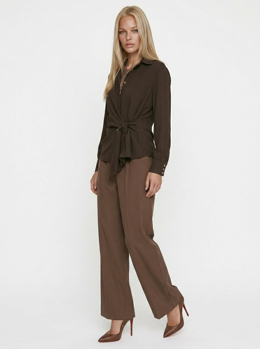 Zara smeđa bluza | M
