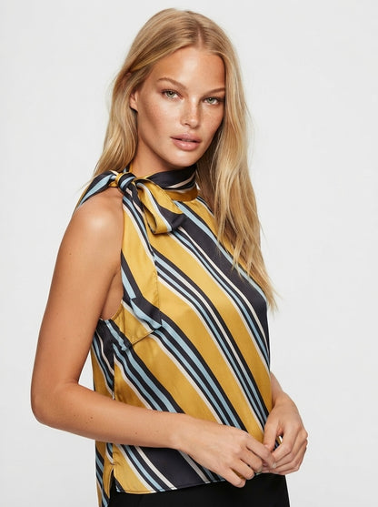 Zara bluza s vezanjem oko vrata | M